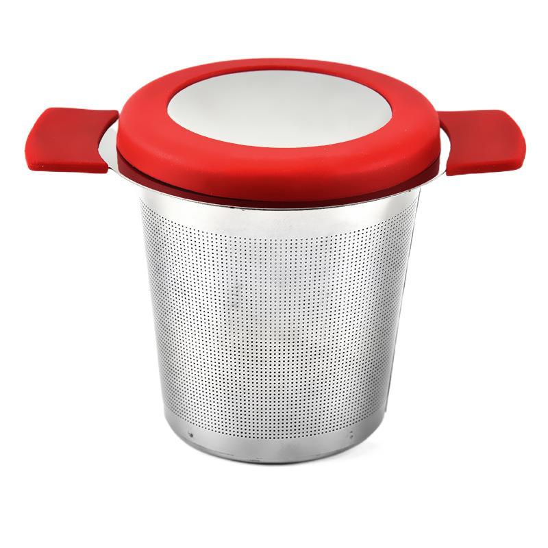 Stainless Steel Tea Filter Tea Drainer With Silicone Anti-Scalding Handle
