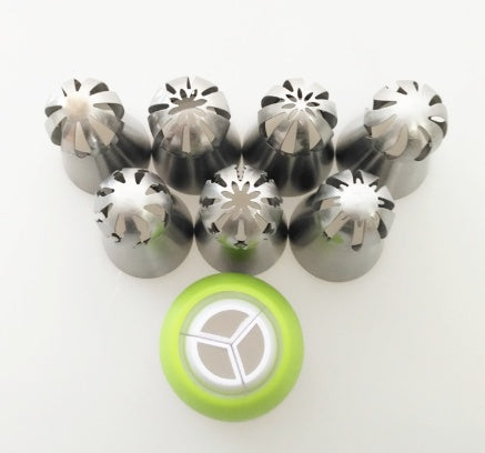 Ball Torch Flower Ring 8 Piece Baking Tool