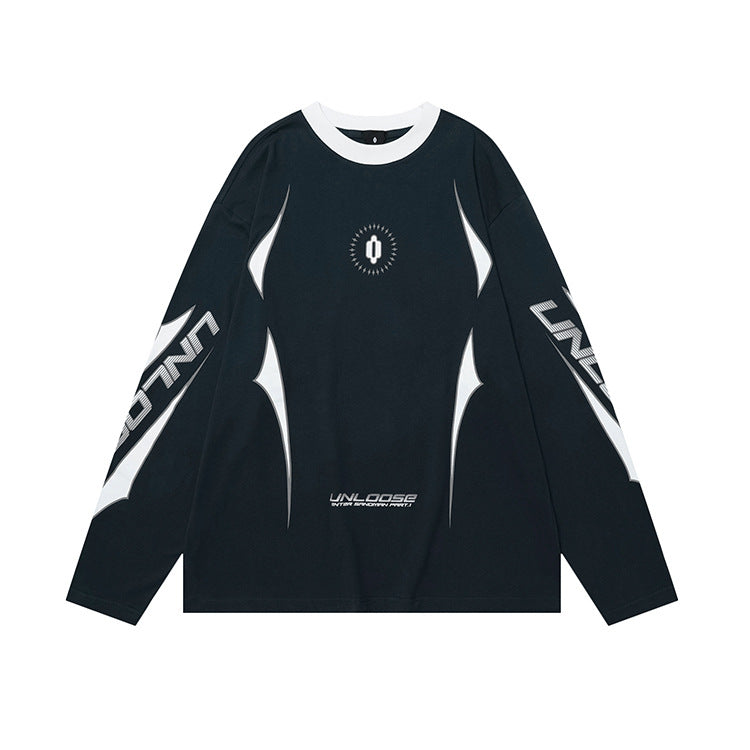 Round Neck Drop Shoulder Version Long Sleeves