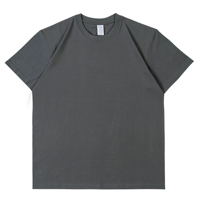 Pure Cotton Short Sleeve Solid Color Fashion Brand Loose Half Sleeve Blank T-shirt