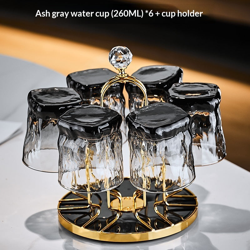 Premium Twisted Glass Drinking Heat-resistant Tea Guest-serving Cup Set
