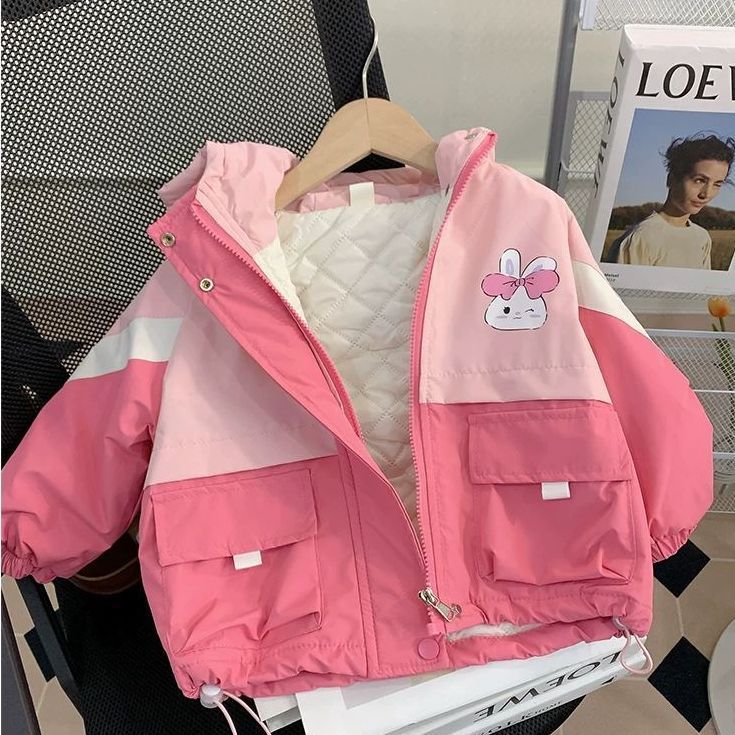 Girls' Jackets Child Clip Cotton Autumn And Winter Clothing