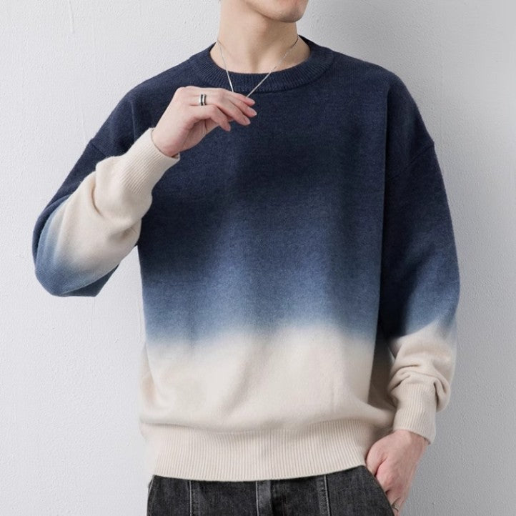Mens Loose-fitting Crew-neck Sweater