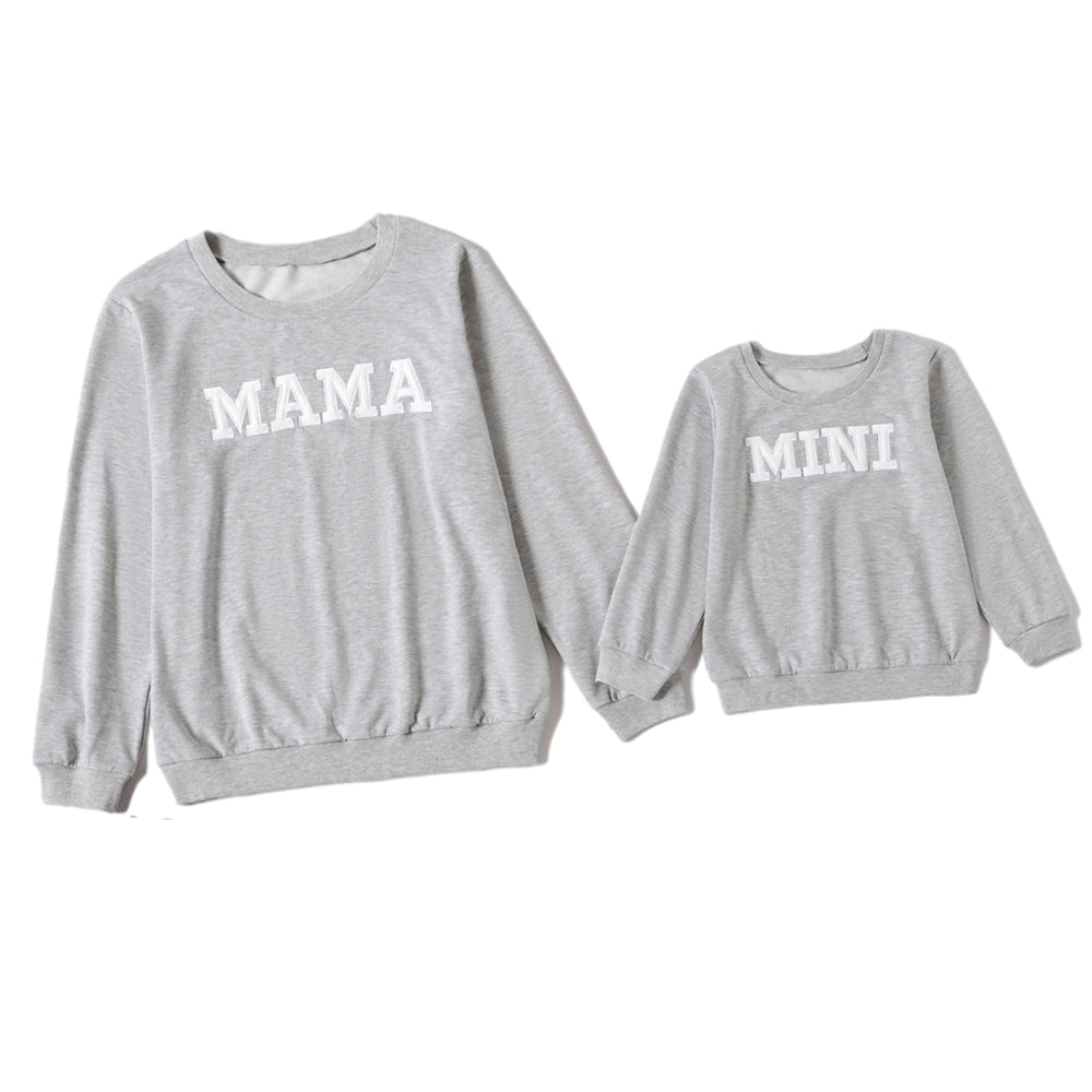 Letter Printed Parent-child Sweater