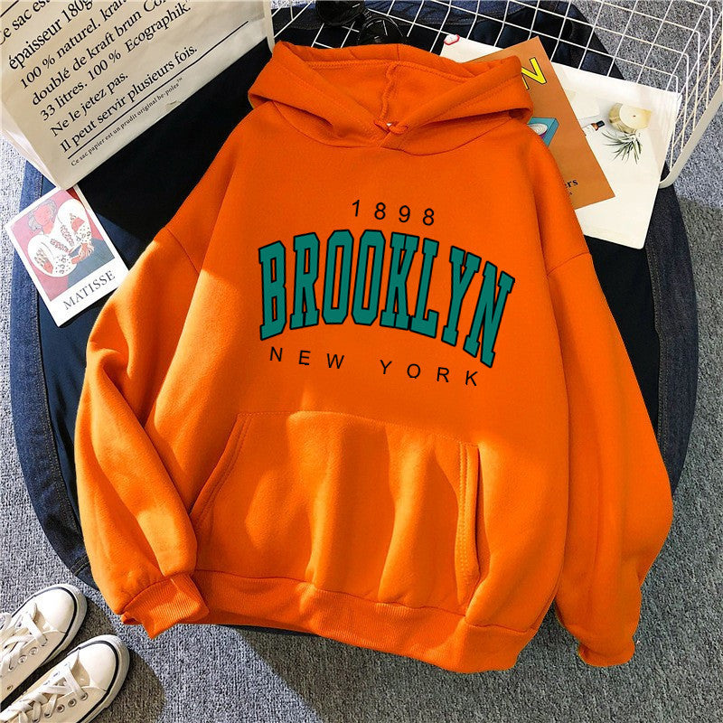 Women's Printed Couple Pullover Sweatshirt Loose