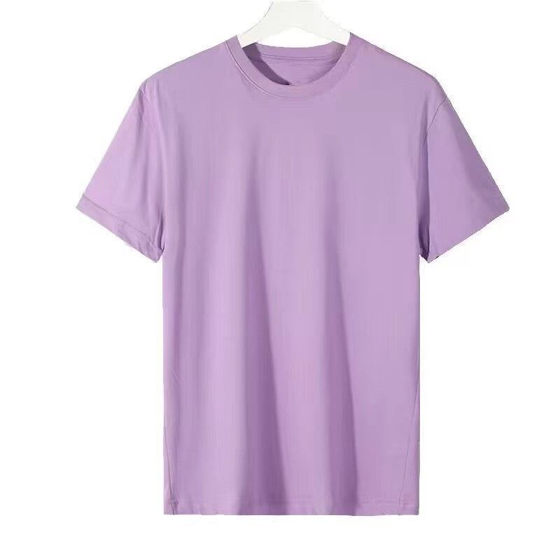 Solid Color Loose Half Sleeve Men's T-shirt