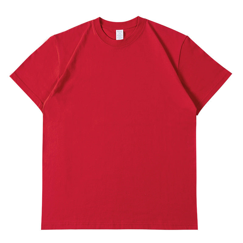 Pure Cotton Short Sleeve Solid Color Fashion Brand Loose Half Sleeve Blank T-shirt