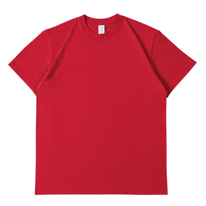 Pure Cotton Short Sleeve Solid Color Fashion Brand Loose Half Sleeve Blank T-shirt