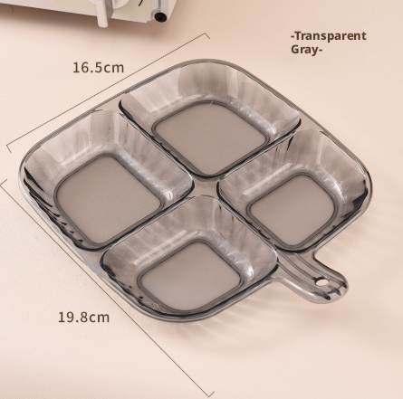 Divided side dish-gray-1 piece