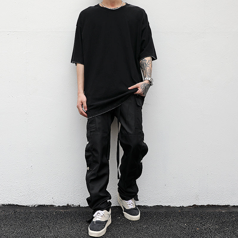 Men's Short-sleeved T-shirts With Heavy Washing And Worn Out