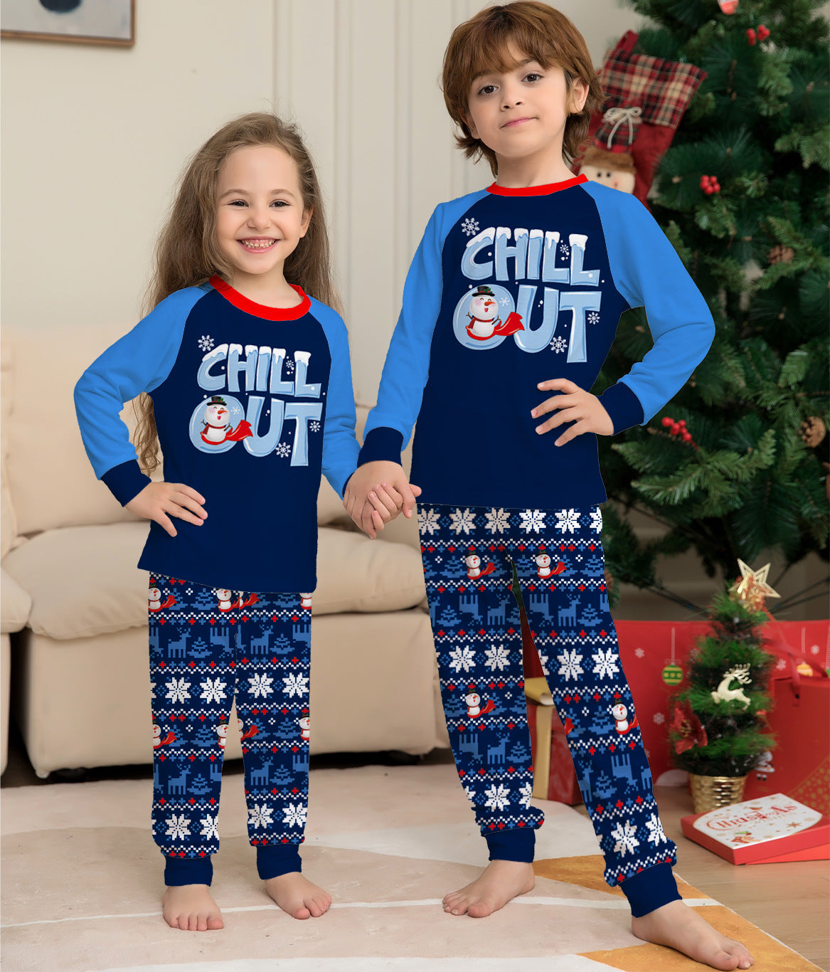 Alphabet Snowflake Print Parent-child Set