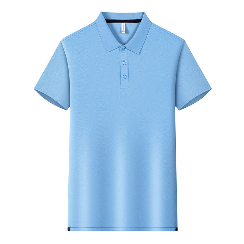 190g Tianshu Cotton Split Solid Color Polo Shirt