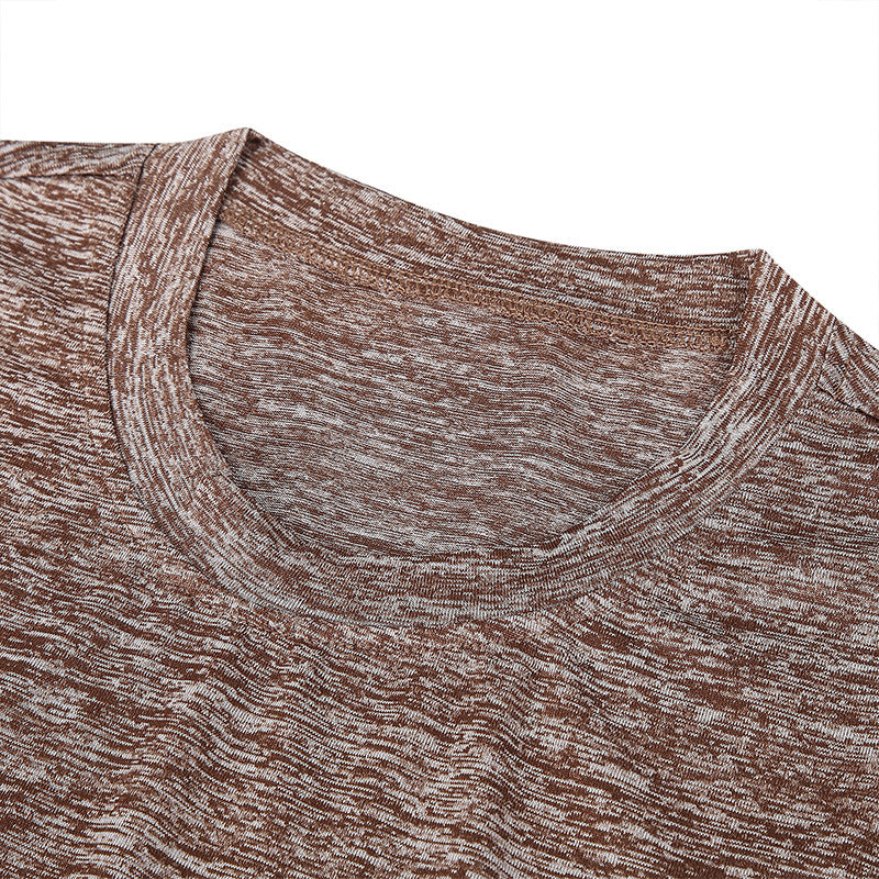 Men's Short-sleeved Solid Color Sports Quick-drying Clothes