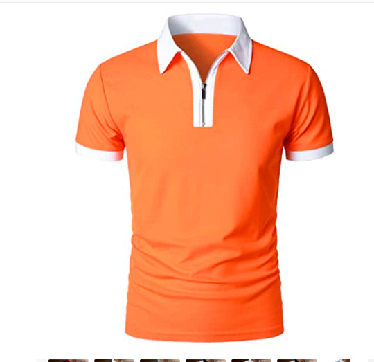 Men's T-Shirt Top With Zipper