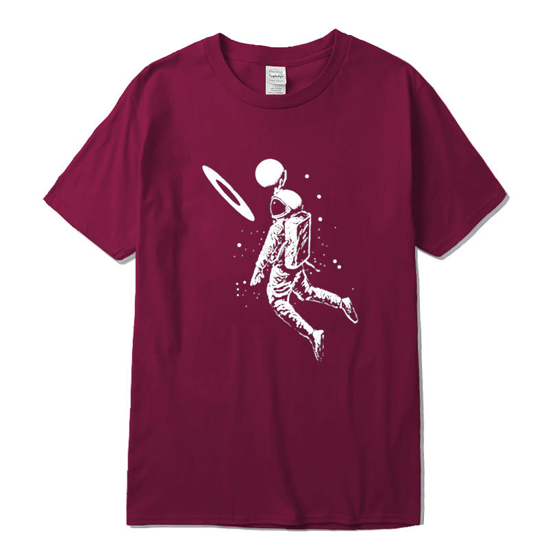 Short Sleeve Top T-Shirt Spaceman Print
