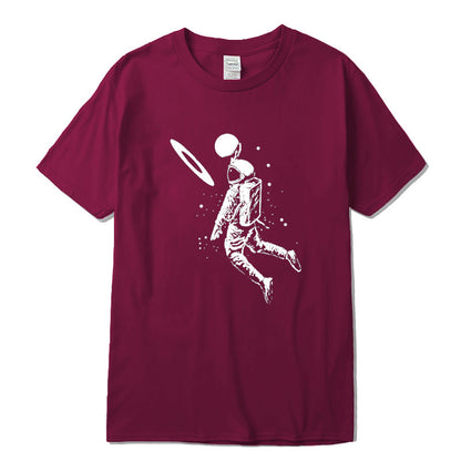Short Sleeve Top T-Shirt Spaceman Print
