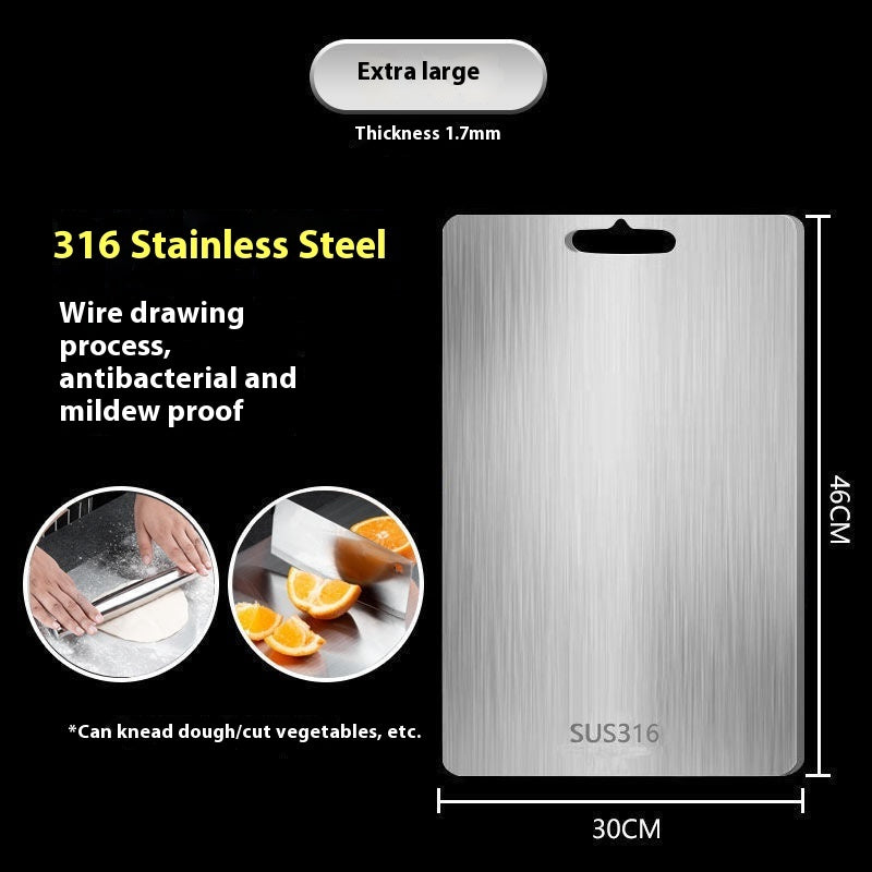 316 Stainless Steel Thickened Cutting Board Oversized Mildew-proof Household Kitchen Panel