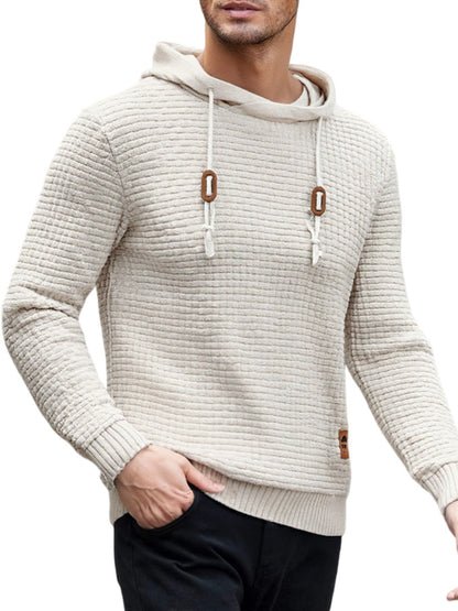 Mens Trendy Casual Knitted Pullover Hoodie