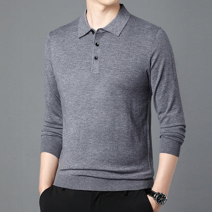 Winter Men's Polo-Neck Knitted Sweater