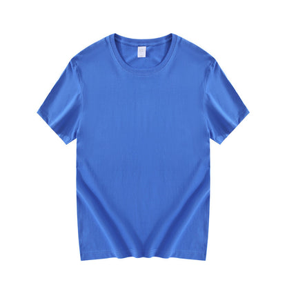 Plus Size Short-sleeved T-shirt Men's Round Neck Solid Color