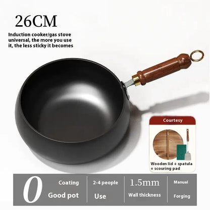 Household Hand-forged Uncoated Big Belly Pot