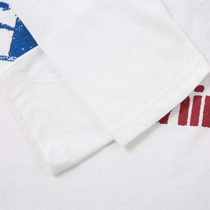 Autumn American-Style Top With Eyeball And Letter Print