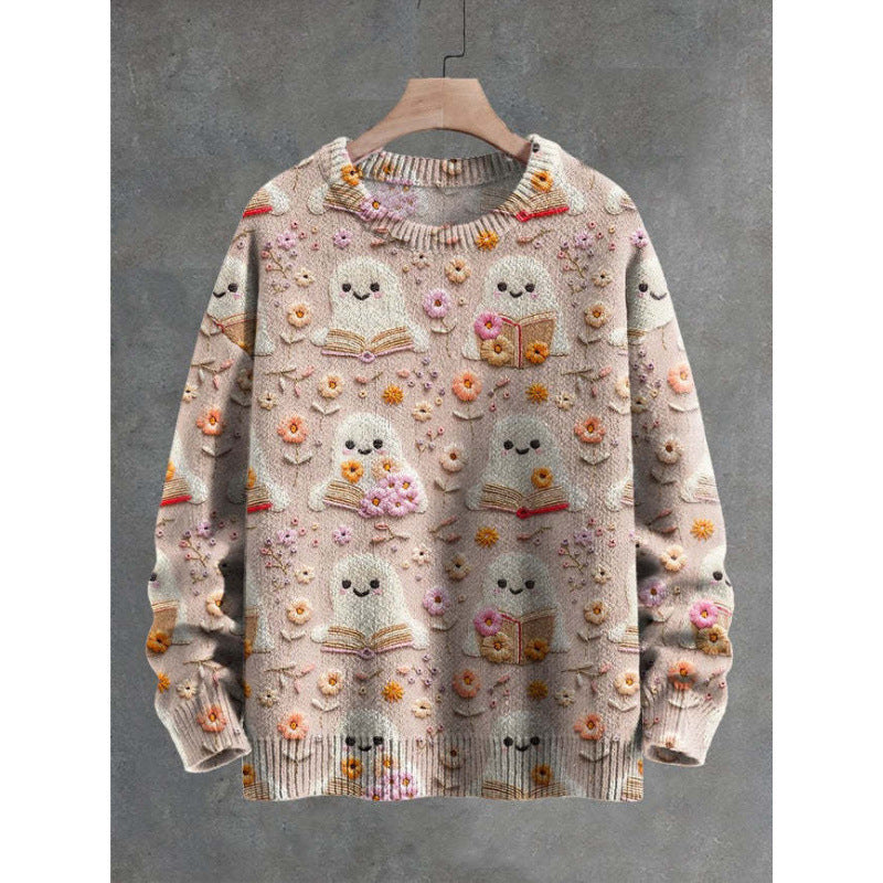 Mens 3D Crew Neck Sweatshirt With Bold Needle Digital Print