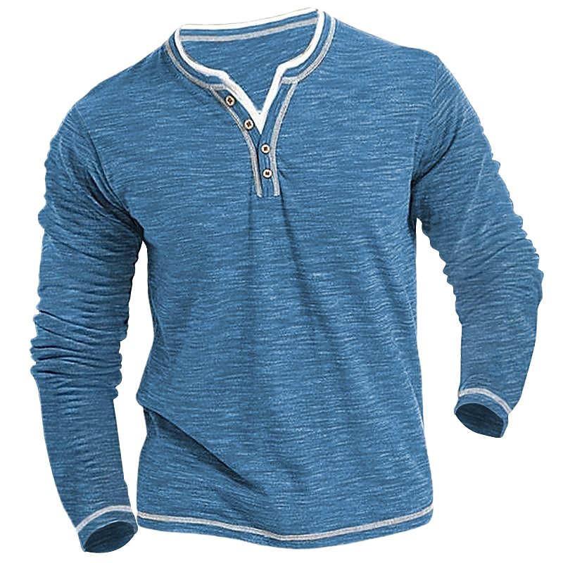 Comfortable Soft Stretch Henley Shirt T-shirt