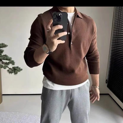 Knitted Long Sleeve Casual Bottoming Shirt