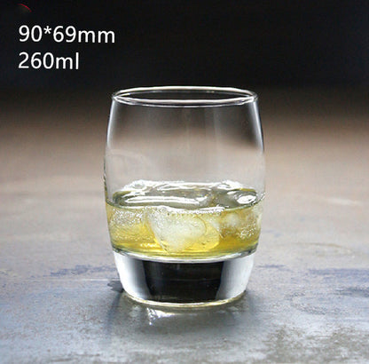 Whiskey transparent round glass wine glass