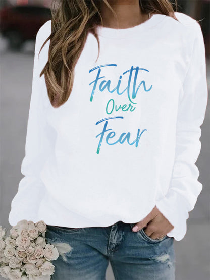 Autumn Printed Sweaters Ladies' Blouses