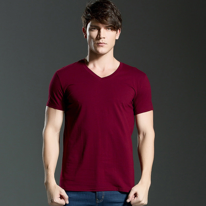 Round neck solid color bottoming shirt