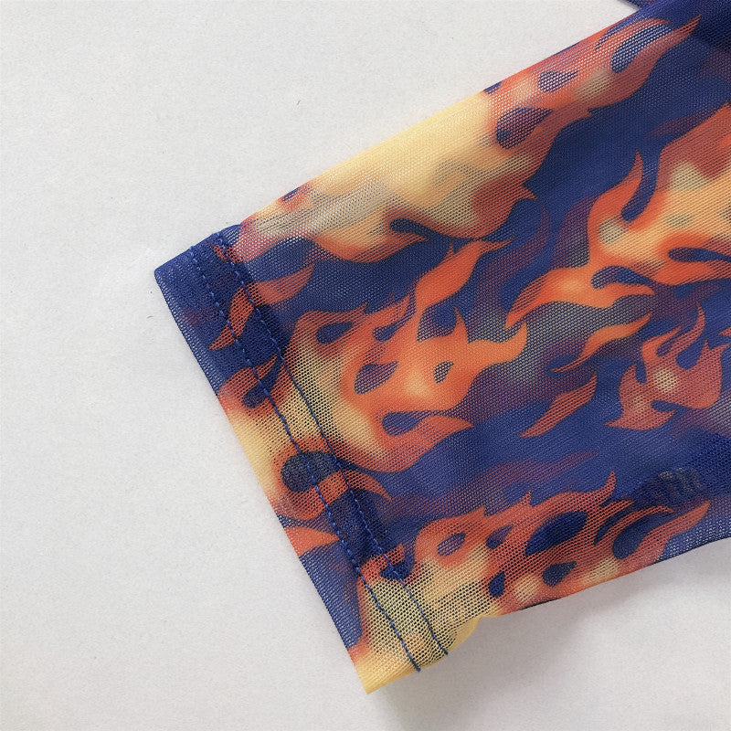 Fireproof perspective T-shirt mesh
