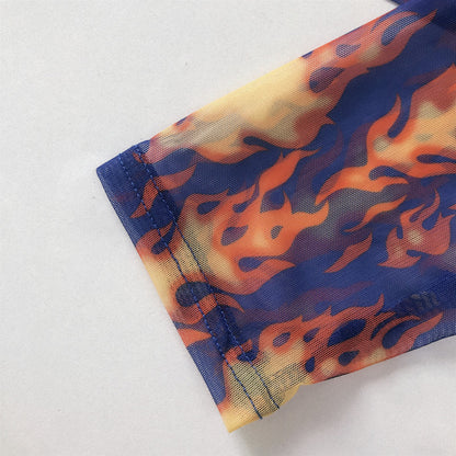 Fireproof perspective T-shirt mesh
