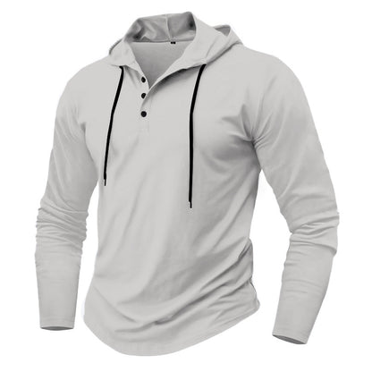 Sports Fitness Hooded Long Sleeve Top Men