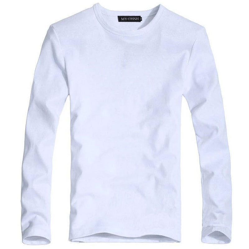 Men's Solid Color Slim T-Shirt Spring Autumn