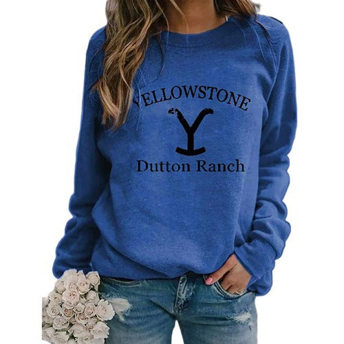 Printed Casual Loose Hedging Long Sleeve Women