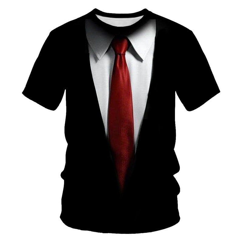Summer T-shirt 3D Digital Printing Short Sleeve