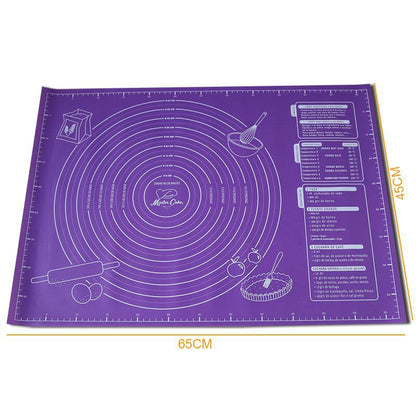 Silicone kneading pad with scale for baking