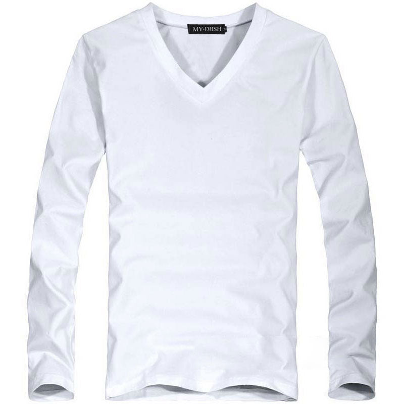 Men's Solid Color Slim T-Shirt Spring Autumn