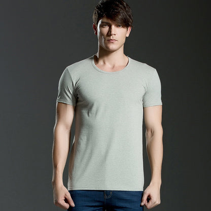 Round neck solid color bottoming shirt