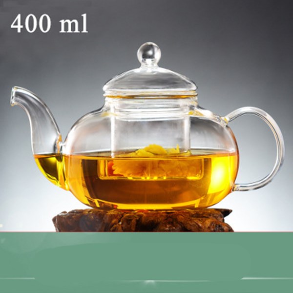 Thickened heat-resistant glass teapot set with filter