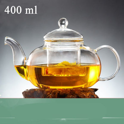 Thickened heat-resistant glass teapot set with filter