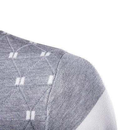 Men's color warm knit sweater