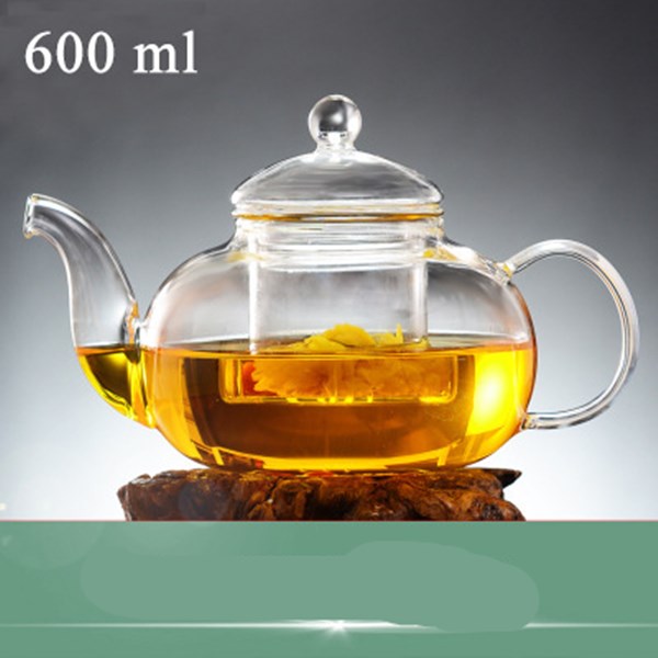 Thickened heat-resistant glass teapot set with filter