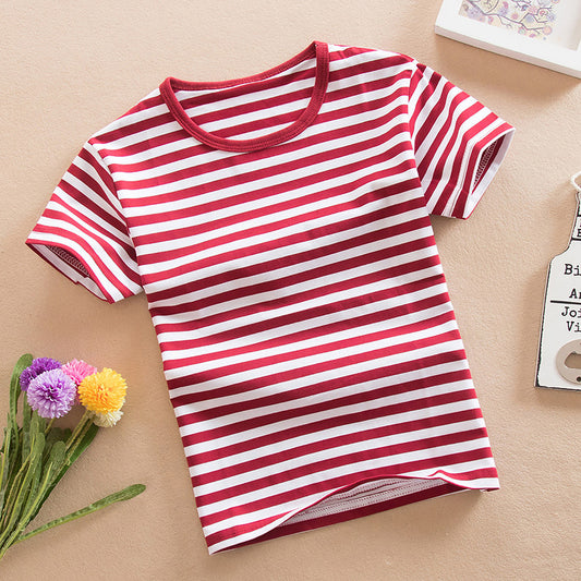 Children's short sleeve T-shirt cotton STRIPE TOP