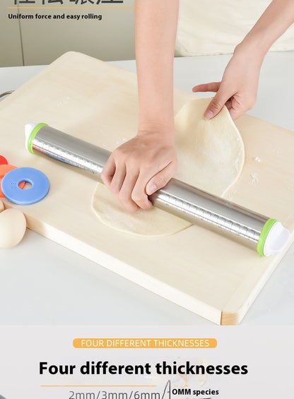 Stainless Steel Adjustable Thickness Kitchen Tools Rolling Pin