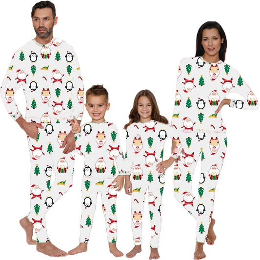 Christmas Santa Claus Print Parent-child Set