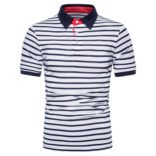 Striped Body Design Casual Men's Short Sleeves