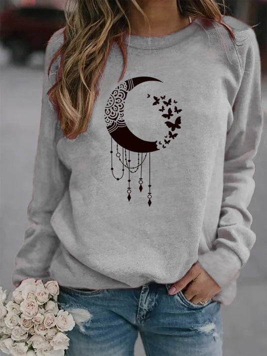 Animal Print Crew Neck Sweater